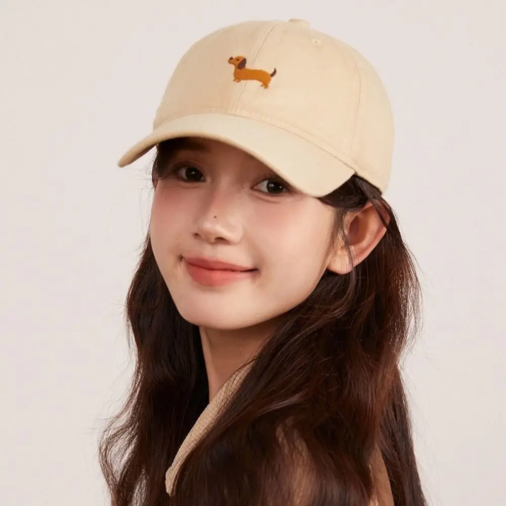 

Простая бейсболка в корейском стиле с мультяшными животными, хлопковая бейсболка, шляпа от солнца, солнцезащитная шляпа с вышивкой, фуражка для мужчин