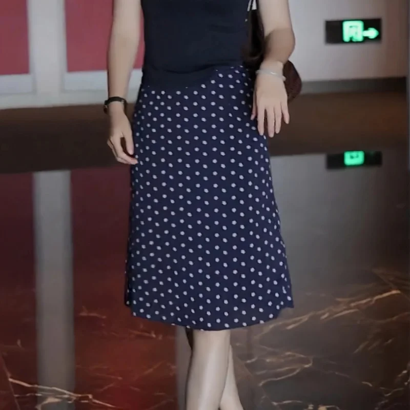 

Designed Floral Print Midi Skirt for Women, Summer Thin Versatile Stylish High Waist Bodycon Skirt