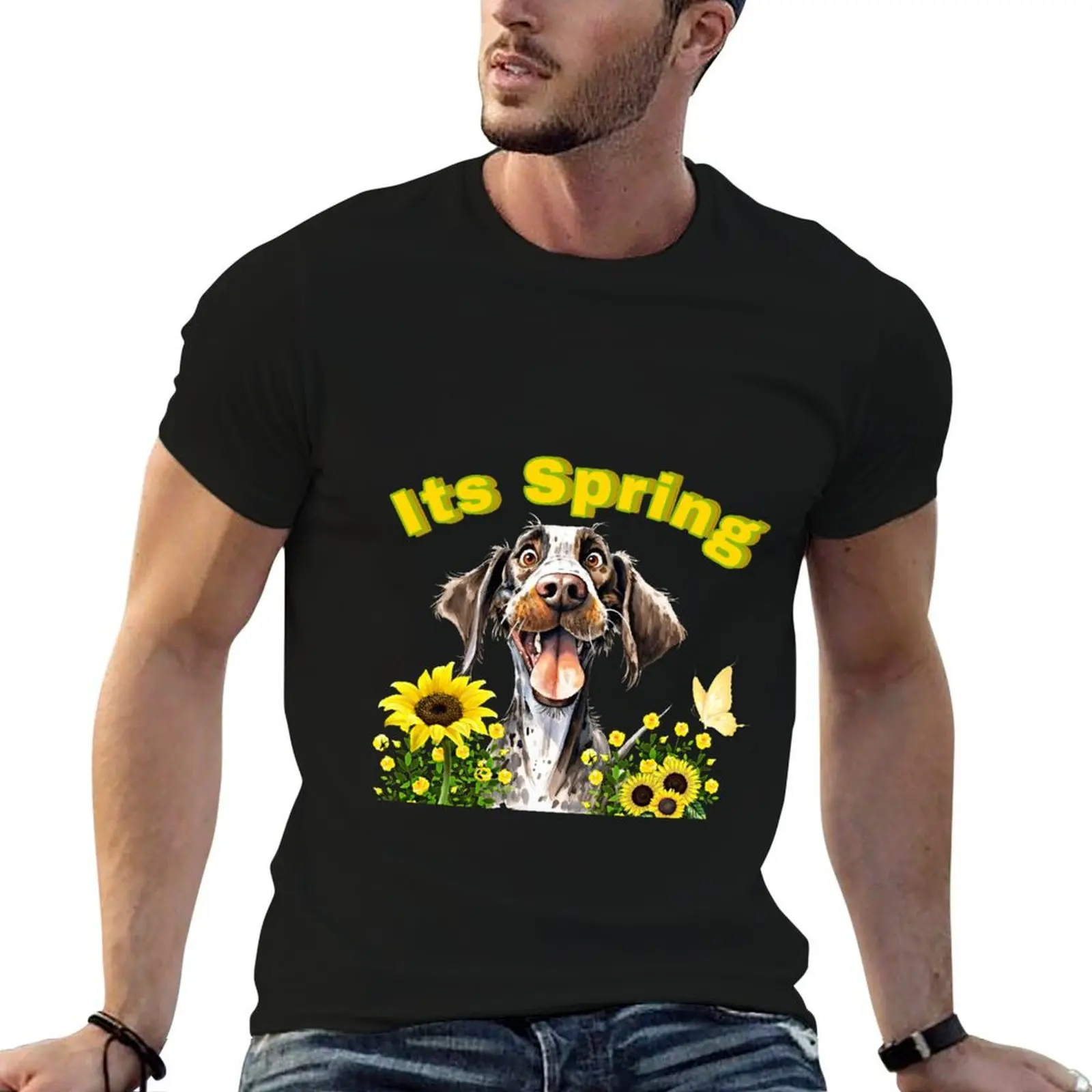 German Pointer Art T-Shirt Street Fashion Casual Tee Shirt