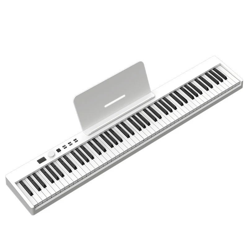 Portable Electronic Piano Folding Piano 88-Key Rechargeable Roll-Up for Beginners and Adults with Bluetooth MIDI Keyboard