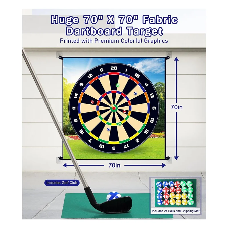 -ESTR-alfombrilla de juego de Chipping de Golf, juego de juegos de Chipping de Golf, tapete de juego de dardos de puntuación de Golf, patio trasero interior y exterior para familiares y amigos