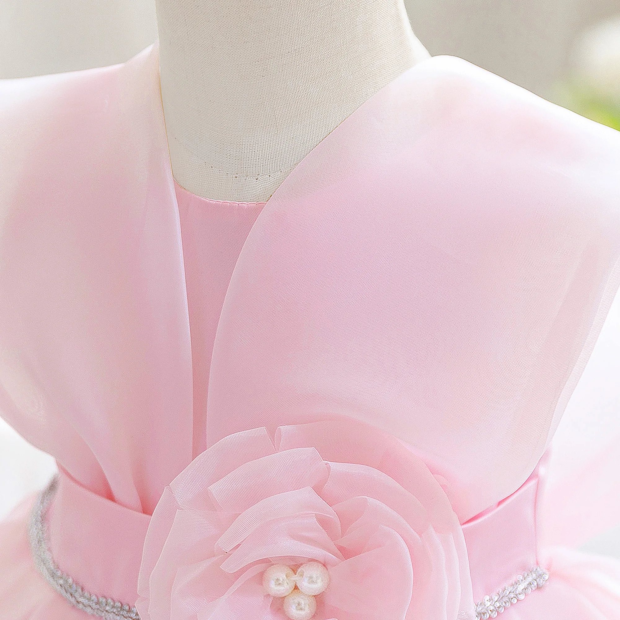 Kinderkleider, Prinzessinnenkleider, Tutu-Kleider, Blumenmädchenkleider, Partykleider, Abendkleider für den ersten Geburtstag des Babys – Detail 6