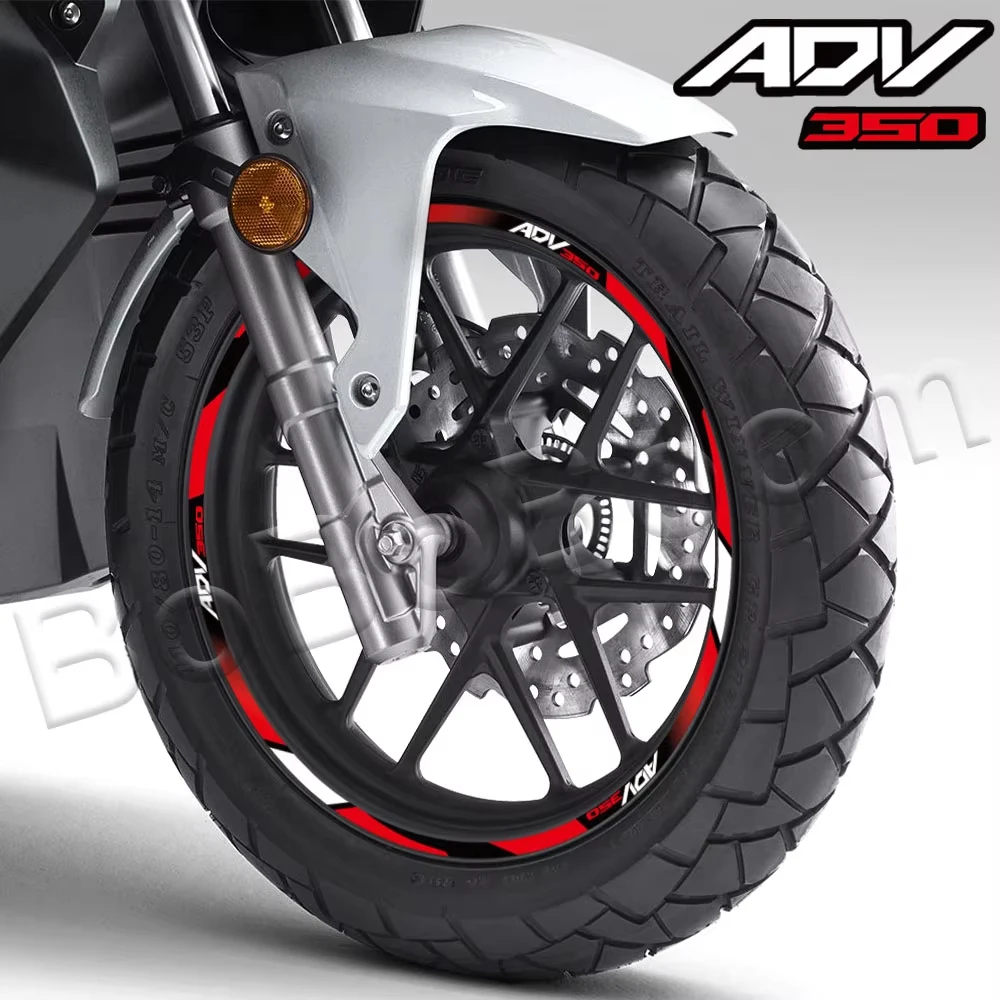 

For adv350 ADV350 Motorcycle Wheel Sticker Reflective Scooter Rim Stripe Decals Hub Accessories Waterproof