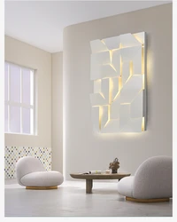 Living room background wall art wall lamp minimalist bedroom bedside entrance hall foyer hallway decorative wall painting lamp