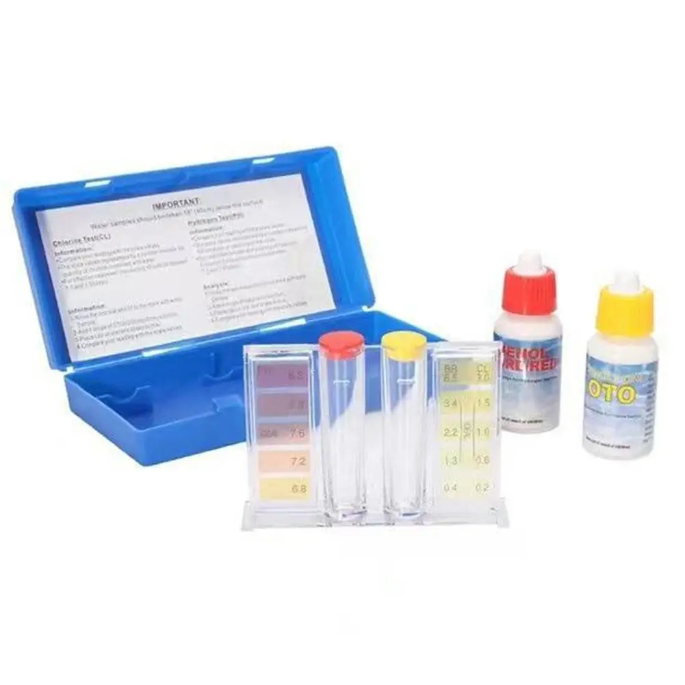 PH cloro Kit di Test della qualità dell\'acqua Tester della piscina scatola di prova dell\'acqua accessori per Spa gonfiabili per piscine domestiche