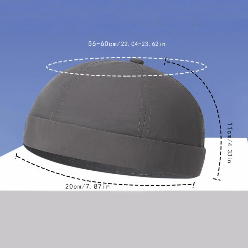 قبعة عصرية سريعة الجفاف بدون إطار شبكية مقاومة للماء قبعة دوكر قابلة للتعديل بلون سادة قبعة صغيرة للاستخدام في الهواء الطلق يوميًا