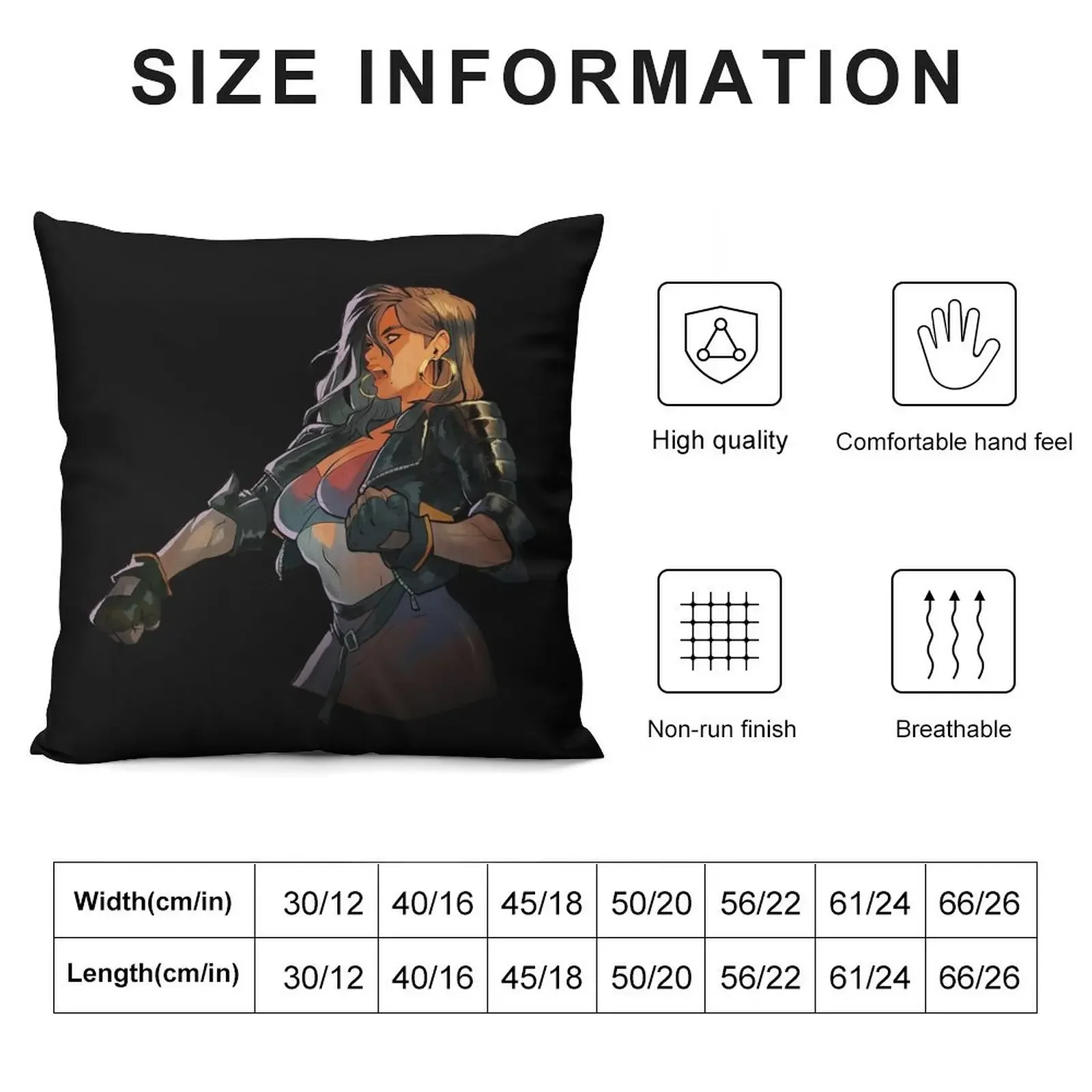 blaze fielding - street of rage 4 Throw Pillow bed pillows Sofa Cushions Covers Luxury Sofa Cushions pillow