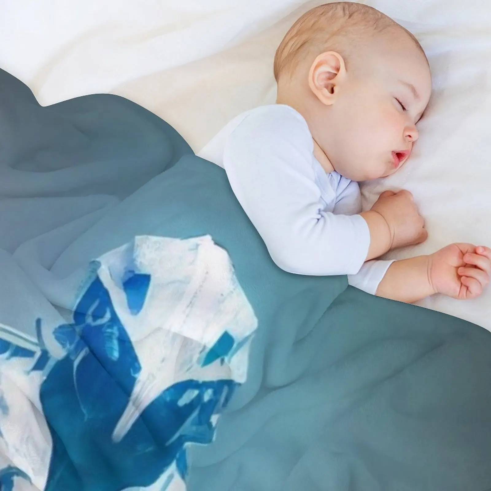 إطار رمي بطانية رقيقة منقوشة على الأريكة بطانيات فاخرة سميكة للأطفال الرضع #5