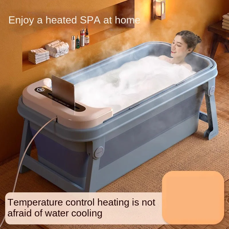 Multi-functional thermostatic heating bathtub can be folded length 1.2M-1.55M2000W speed heating bathtub safety and risk-free