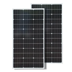 BOGUANG Rigid Solar Panel Set Glass SolarPanel 100W 200W (2pcs 100W Rigid panel solar ) 18V Photovoltaic charging for battery