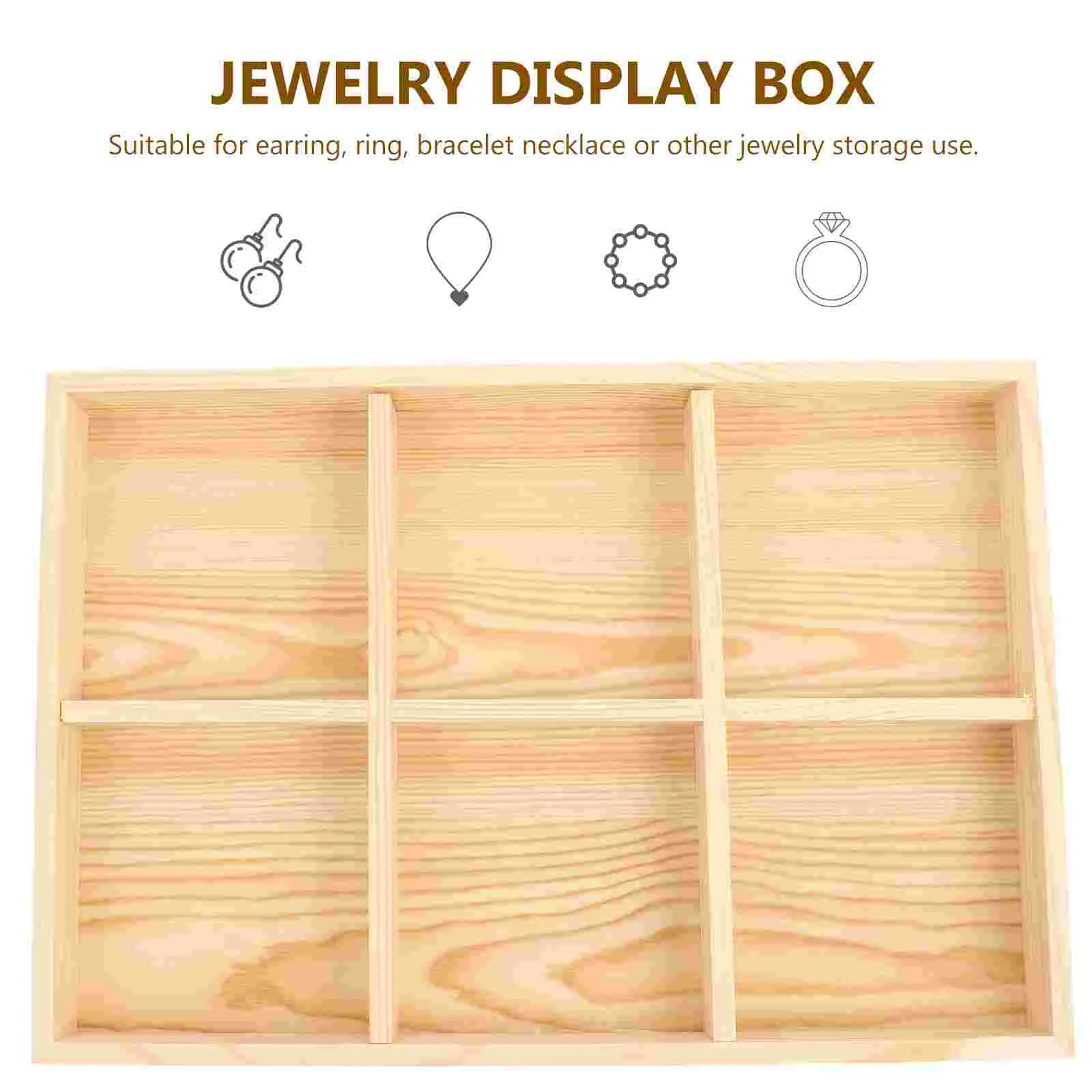 Drawer Storage Tray Miss Display Cabinet Necklaces Wooden Decorative Jewelry Plate