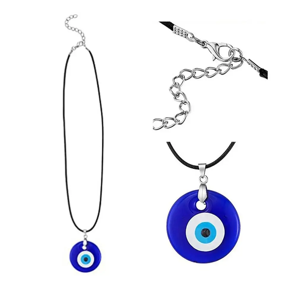 Neck Rope Clavicle Chain Couple Necklace Party Friendship Turkish Choker Necklace for Women Blue Eye Pendant Amulet Necklace