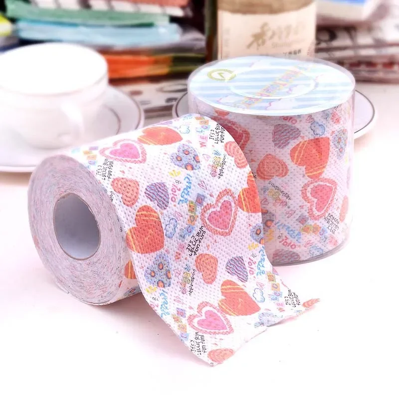 Double Layer Color Printed Roll Paper Toilet Paper Tie-dye Dollar Face Towel Toilet Wipe Hand Core Toilet Paper Personalized