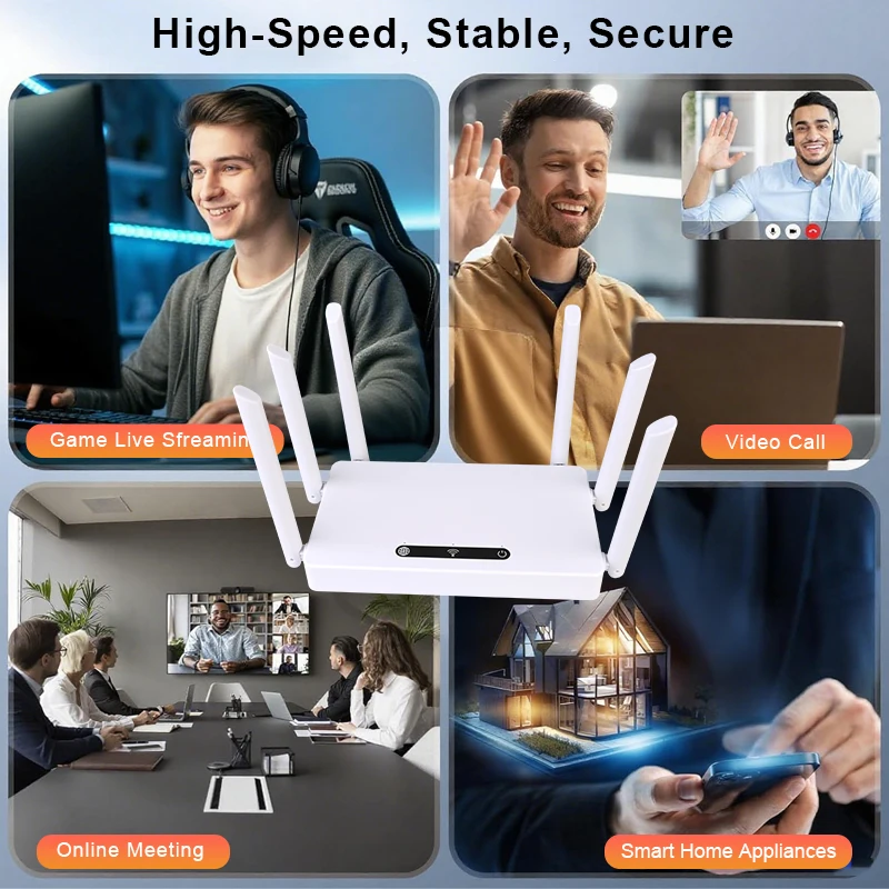 WIFI6 راوتر جيجابت 2.4G 802.11n اللاسلكية مكبر صوت أحادي الداعم جيجابت راوتر واي فاي مكبر للصوت لتغطية المنزل كله #6