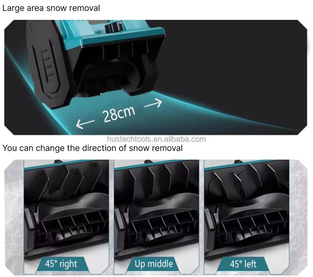 STLF Portable DIY Handheld Snow Removal Machine Industrial Electric Tool for Road & House Pavement Sweeping Battery-Powered