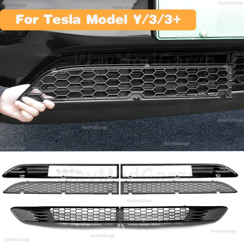 

Insect-proof Net for Tesla Model Y/3/3+ Highland 2024 Segmented Front Air Inlet Protect Cover Insect Prevention ABS Accessories