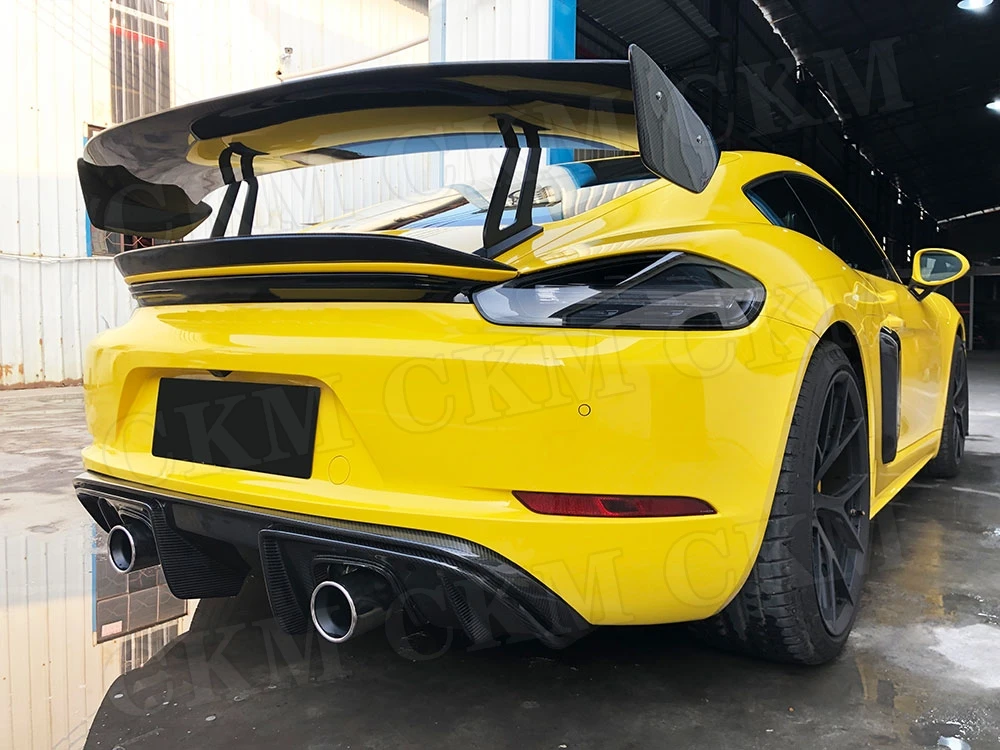 

Dry Carbon/Wet Carbon Material Rear Trunk Lip Spoiler For Porsche Cayman 718 987 997 998 981 911 Boxster GT4