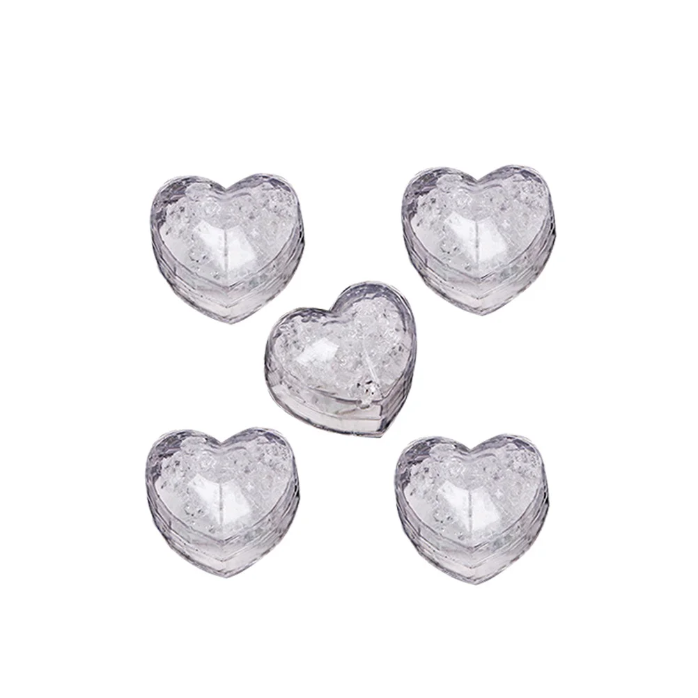 

12 Pcs Led Light up Ice Cubes with Luminous Decoration Heart Shape Party Lights