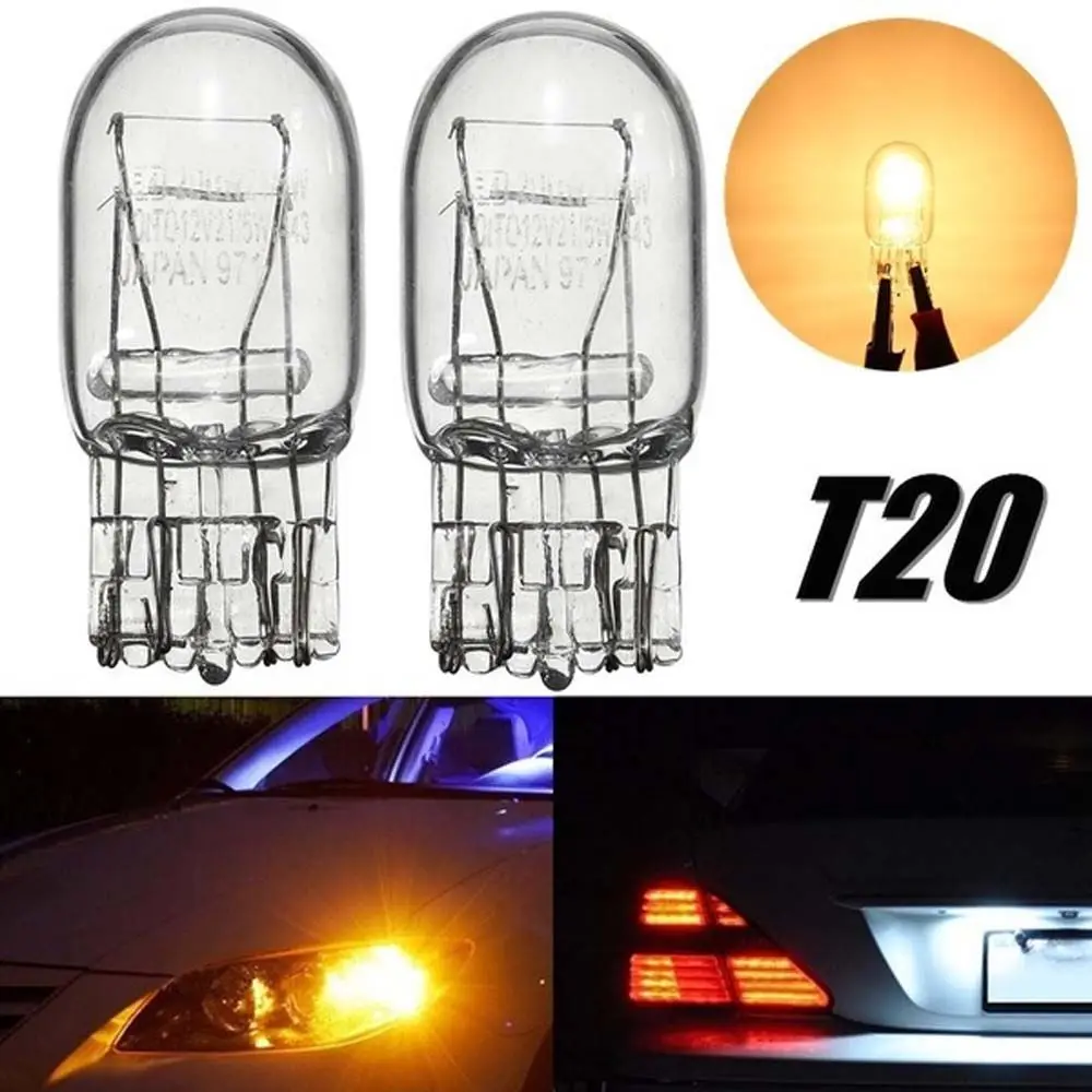

W21/5W Halogen Bulb Clear Glass Daytime Running Light Turn Signal Light Stop Brake Tail Bulb DRL Bulbs 3800K