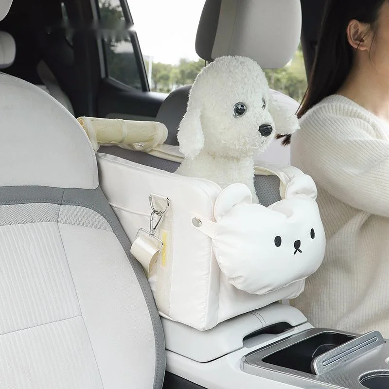 Dog Car Seat Bed Car Central Dog Car Seat Bed Portable Dog Carrier  Dog Accessories for Small Dogs Cats Safety Travel Bag