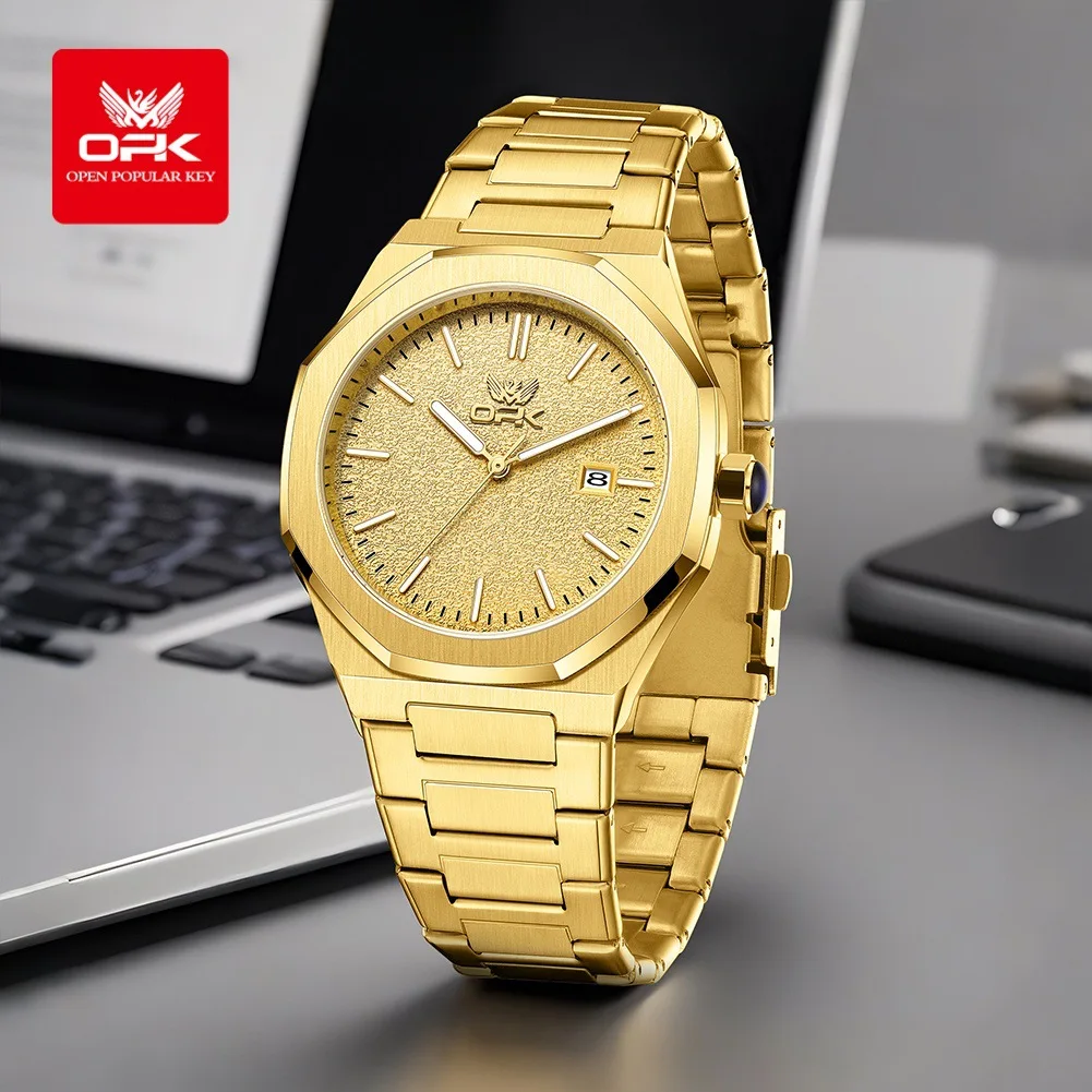 탑 럭셔리 브랜드 비즈니스 남성용 시계 달력 방수 빛나는 손 스테인레스 스틸 시계 새로운 석영 남성용 시계