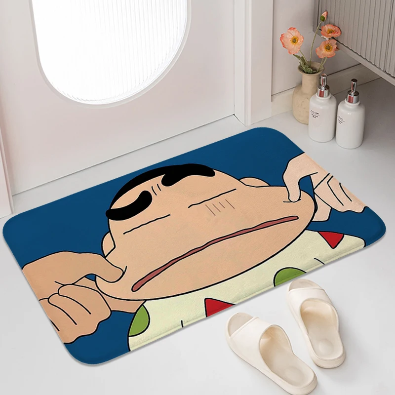 

Kitchen Carpet Z-Crayon Shin-chans Bedroom Modern Decoration Outdoor Doormat Washable Non-slip Kitchen Mat Custom Rug Aesthetic