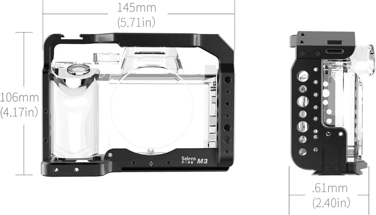 Selens A7iii A7r3 A7m3 Lồng Cho Sony A7RIII /A7III/A7MIII Hợp Kim Nhôm Lồng Để Gắn Chân Máy Phát Hành Nhanh mở Rộng Bộ-2087