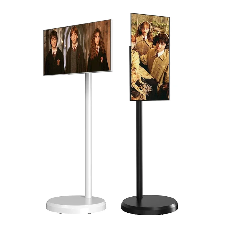 نظام Android 12 Stand By Me Tv شاشة تعمل باللمس في صالة الألعاب الرياضية وغرفة المعيشة تلفزيون ذكي مع عجلات تمرير قابلة للإزالة