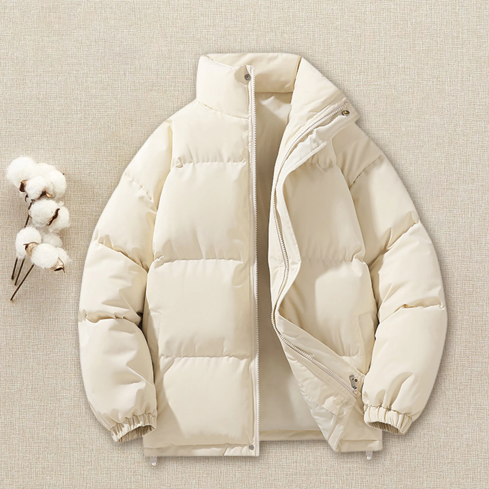 الرجال سميكة الشتاء الأسود سترات معطف دافئ غير رسمي بلون القطن مبطن معاطف موضة أبلى الرجال سترات كبيرة الحجم 2024 M-3XL #4