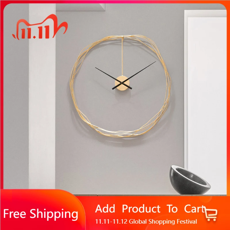 

Luxury Nordic Wall Watch Korean Modern Vintage Aesthetic Minimalist Wall Watch Luminous Minimalist Reloj Pared Room Decorations
