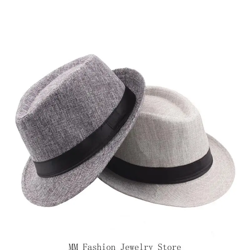 D0UB Fedora-Hut für Herren mit schwarzen Bändern, Kostümzubehör für ältere Teenager, Jugendliche