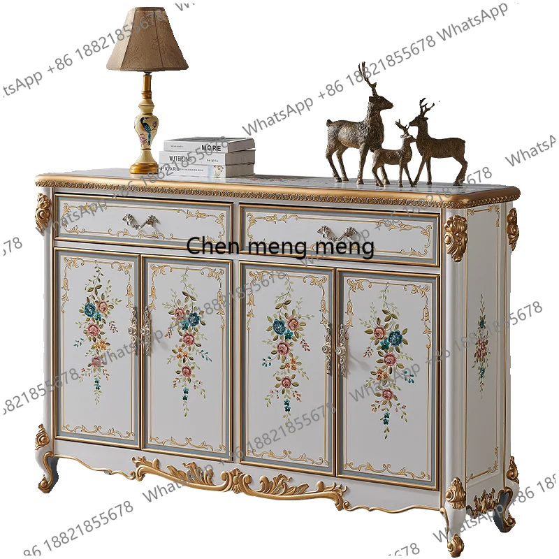 

Тумба для обуви во французском стиле, американский расписной буфет ручной работы, декоративный шкаф для хранения в спальне в европейском стиле