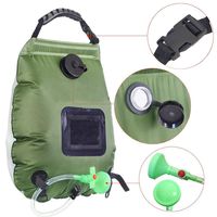 Foldable Solar Shower Bag 20L Water Storage Outdoor Bathing Bags Solar Heating with Shower Head Water Shower Bags Traveling