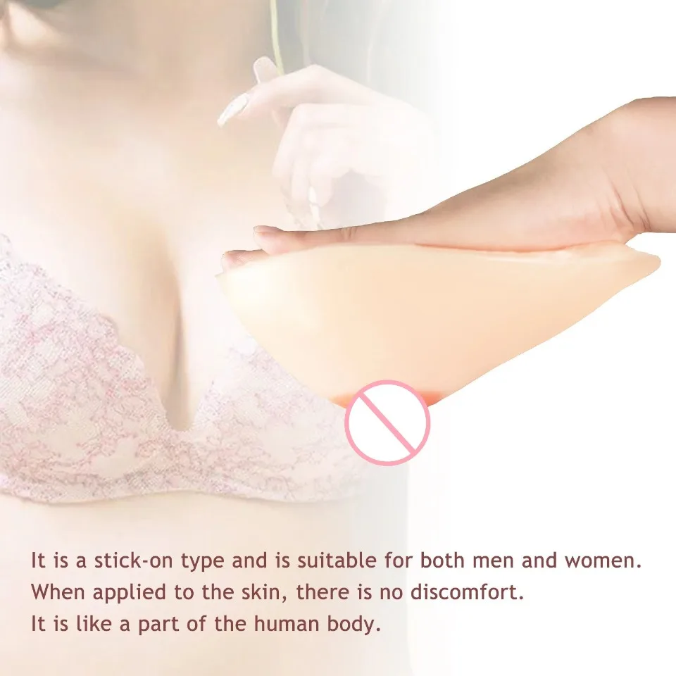 Prosthetic Breast Masquerade Male To Female with Self-adhesive Silicone False Breast Masquerade Fake Boobs for Crossdresser
