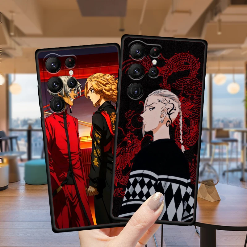 Tokyo Revengers جراب هاتف أسود خلفي ، فن رائع ، أنيمي ، مناسب لسامسونج جالاكسي S24 ، S23 ، S22 ، S21 ، S20 FE ، S10 ، S10E Plus ، الترا برو لايت ، 5G #2