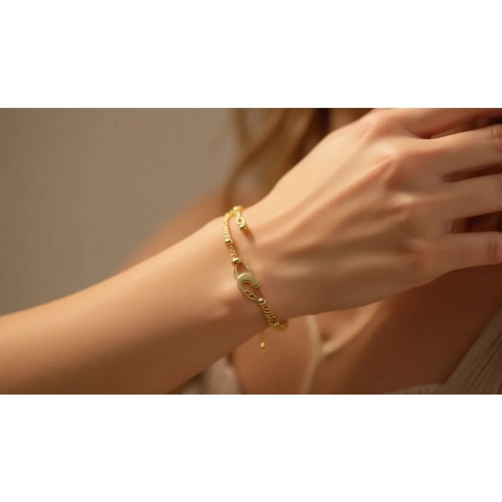 

Итальянский браслет-цепочка из серебра 925 пробы с позолотой 18K для женщин