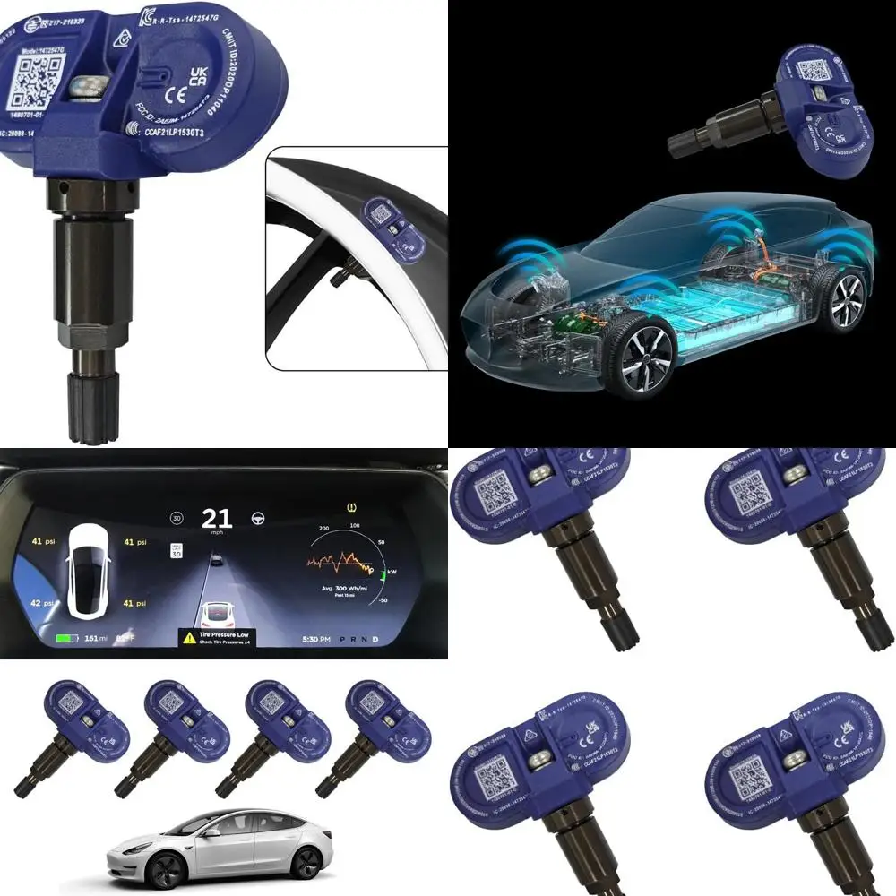 

Tesla BLE Bluetooth TPMS Tire Pressure Monitor Sensors fits for 2021, 2022, 2023 Tesla Model S 3 X Y-4 sensors Included in The P
