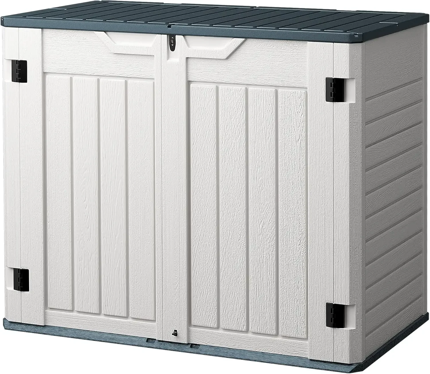 Homall Resin Outdoor Storage Shed 34 Cu Ft Horizontal Outdoor Storage Cabinet, Weather Resistant Resin Tool Shed, Multi