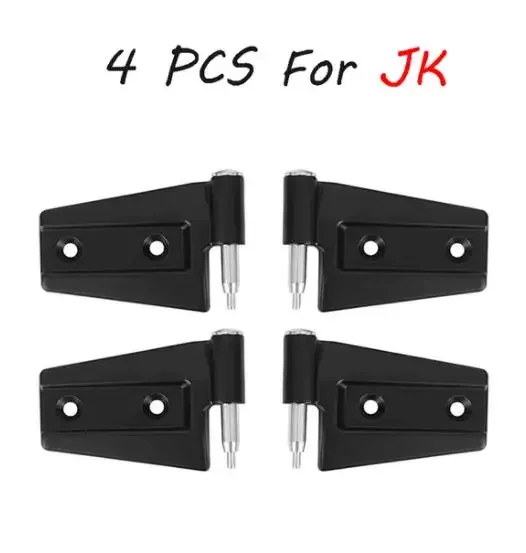 

4 PCS Aluminium Coated Door Side Hinge For Jeep Wrangler JK JL JT 2007+ Road Steel Door Hinge Kit Not Door Hinge Cover Decor