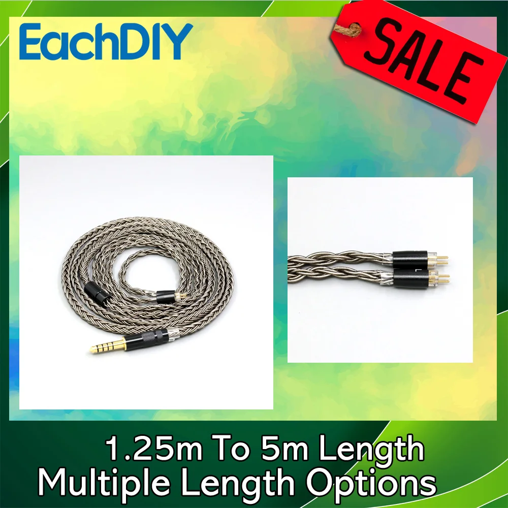 

Silver plated 16 Core GreyEarphone Cable For 0.78mm 2pin For Vision Ears VE2 VE3 VE4 VE5 VE6 VE6X VE8 1964 ears 64 LN008852