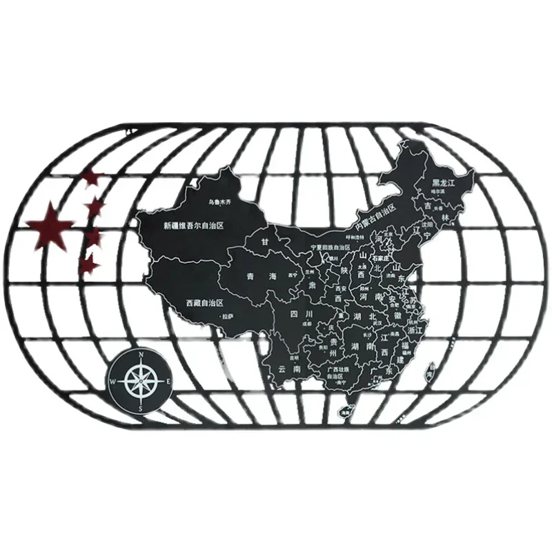 

Wrought Iron World Map WALL Pendant Bar Coffee Shop on the Decoration Decorations