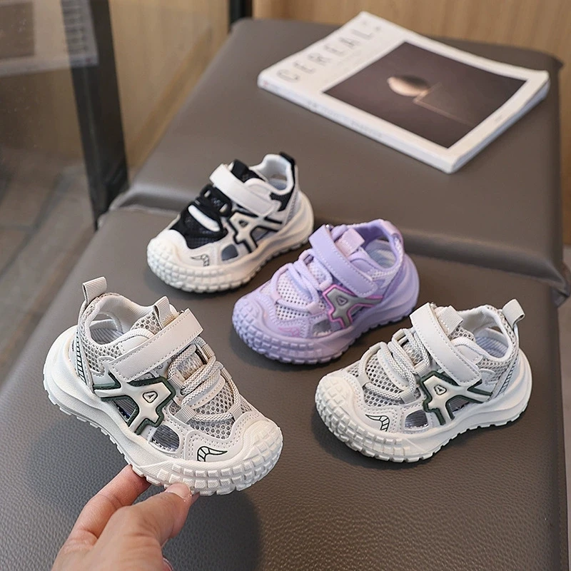 

New Style Trendy Soft Outdoor Sports Children Shoes Breathable Mesh Kids Shoes Soft Sole Baby Girls Boys Sneakers Toddlers