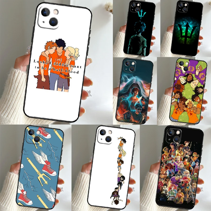 P-Percy Jackson Cartoon Phone Case For iPhone 12 11 13 14 15 16 Pro Max Mini X XS XR Plus Shockproof Cover