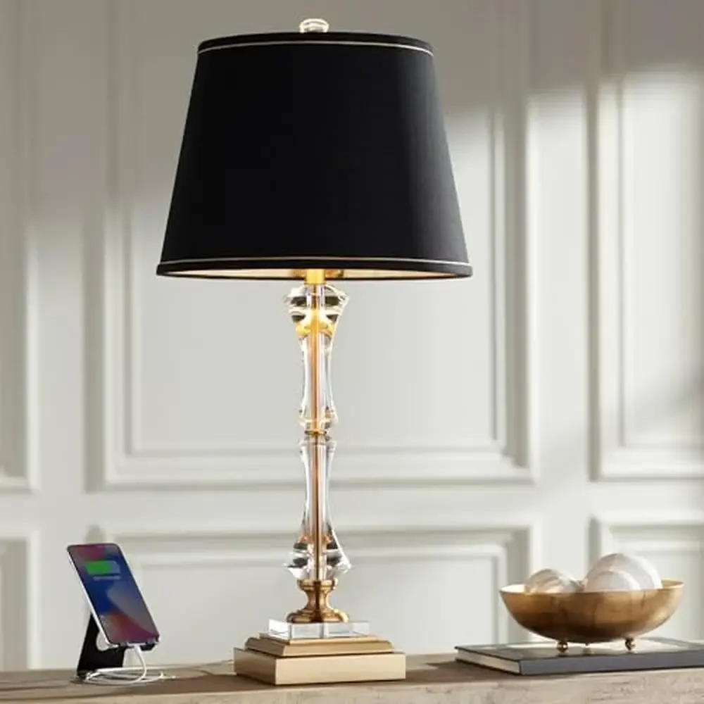 Gold Crystal USB Table Lamp Plug Dimmable 32