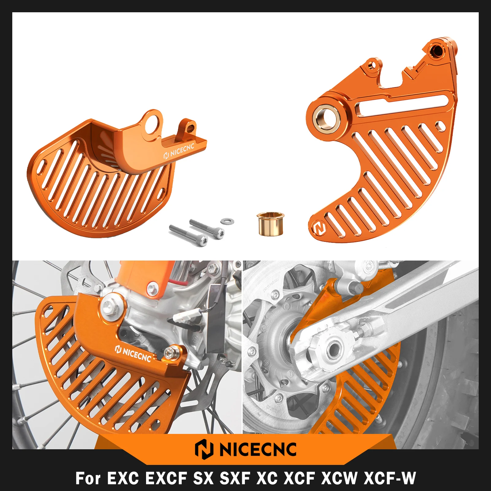 

Motocross Front Rear Brake Disc Guard Protector For KTM TPi EXC 300 EXC-F 350 SX-F 450 SX 125 SX 250 XC-F 350 XC-F 450 2016-2024