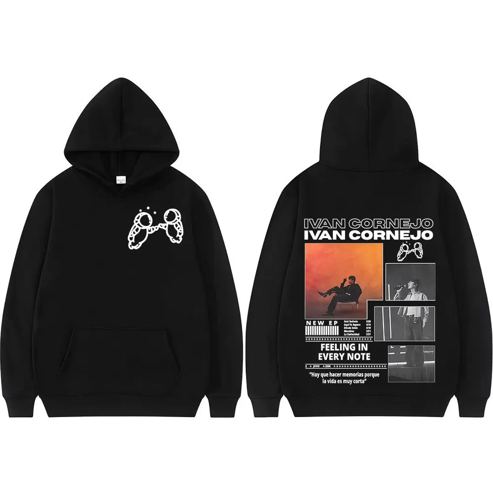 

Певец Ivan Cornejo Mirada 2025 Tour Cover толстовки для мужчин и женщин модные хип-хоп ретро поп-музыка толстовки с длинными рукавами толстовки с капюшоном топы
