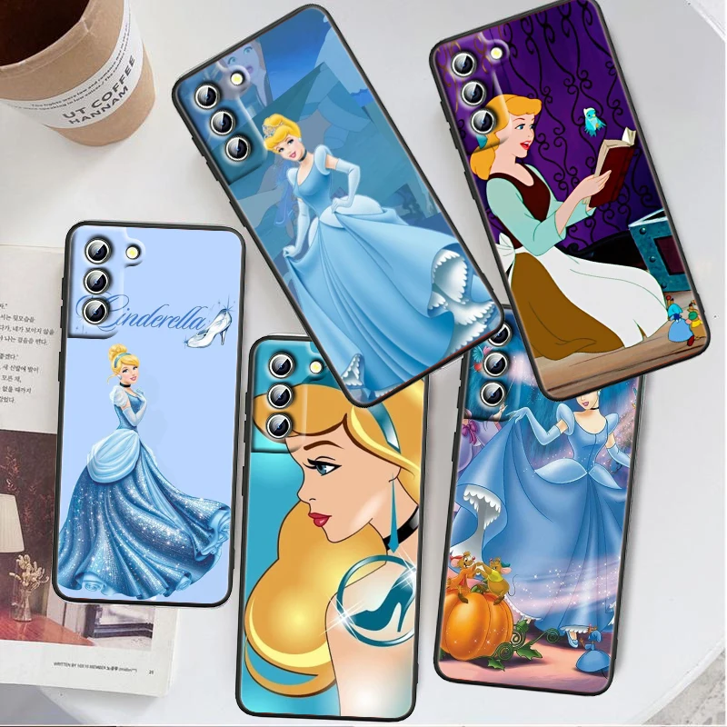 

Disney Cinderella For Samsung Galaxy S24 S23 S22 S21 S20 FE S10 S10E Plus Ultra Pro Lite 5G Black Soft Phone Case