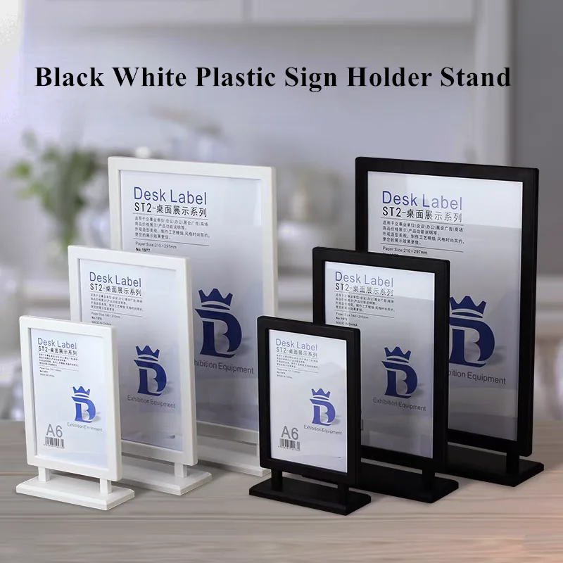 A4 210x297mm Plastic Acrylic Sign Holder Display Stand Flyer Advertising Price Label Board Table Menu Note Paper Poster Frame