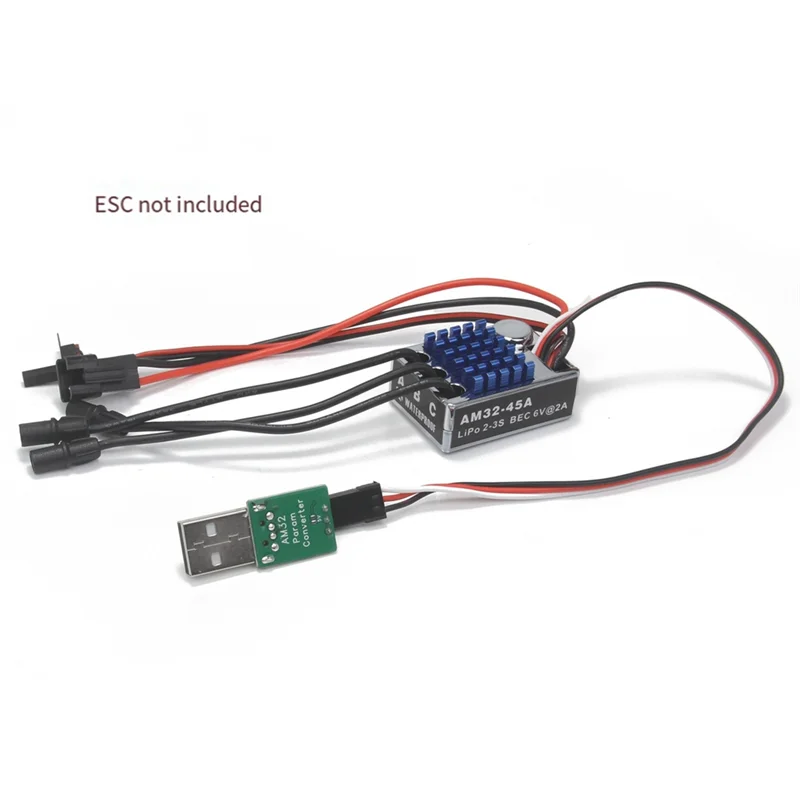 

ABJA-AM32 ESC регулятор пара USB-регулятор бесщеточный регулятор скорости обновленные детали для RC MN128 MN99S MN78 MN82 модель радиоуправляемого автомобиля