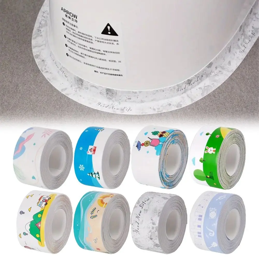 Nastro adesivo professionale per cuciture da 3,2 m/rotolo Nastro per mastice impermeabile in PVC Sigillante per piastrelle doccia autoadesivo anti-muffa per spazi angolari